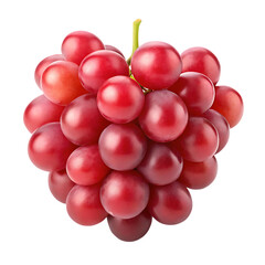 Fototapeta premium Red grapes bunch isolated on black background