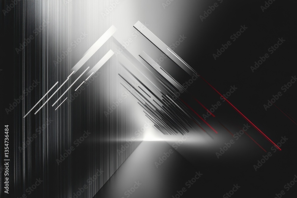 Poster dynamic abstract tech background featuring upward arrow design with striking contrasts