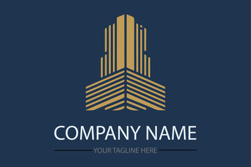 Fototapeta premium Set of building logo design inspiration. Professional Building Logo Design for Company, Modern Architecture, Branding, Corporate Identity