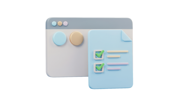 Isolated Checklist with Checkmarks in Web Browser