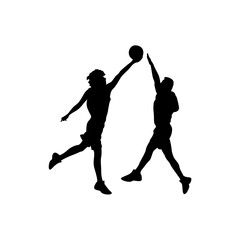 basketball player silhouette vector