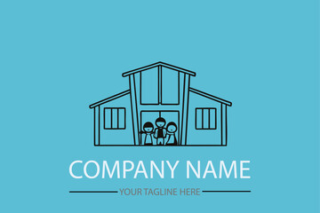 Fototapeta premium Set of Child Company logo design inspiration. Professional Logo Design for Children Playground Company, Modern Architecture, Branding, Corporate Identity