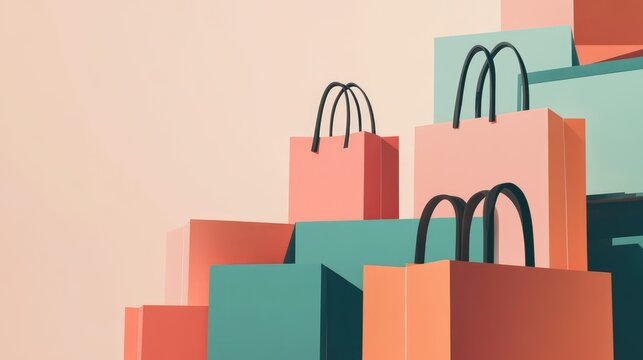 Collection of shopping bags and boxes