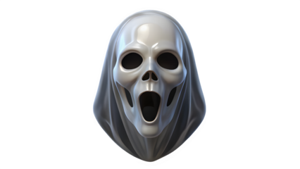 Ghost Mask – Haunting Transparent PNG Illustration