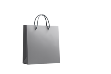 Blank gray shopping bag