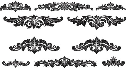 Decorative Baroque Style Flourishes for Design Projects