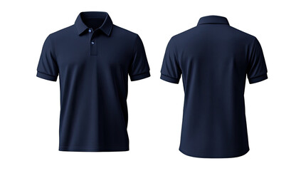 Dark navy blue polo shirt mockup