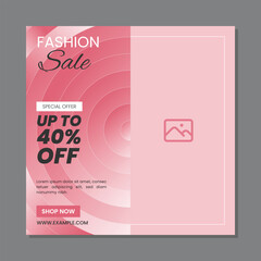 Pink fashion beauty social media post for advertisement