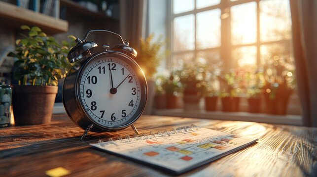 Sunrise, schedule, and a vintage clock