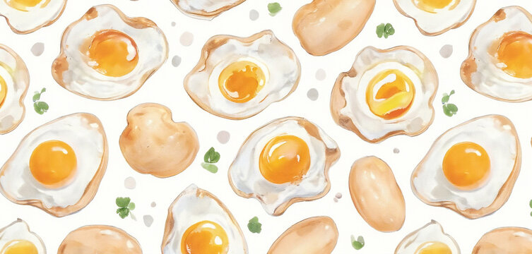 easter eggs seamless pattern