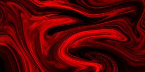 Liquid and fluid seamless pattern with Colorful bright mix colors. Paper with soft waves and black fabric liquid metallic art paint texture. Marble Red Alcohol Ink Wavy Liquid Texture blend of curves