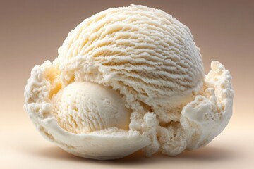 Creamy Vanilla Ice Cream Scoop