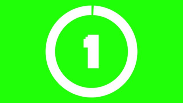 5-Second Countdown Timer with Green Background