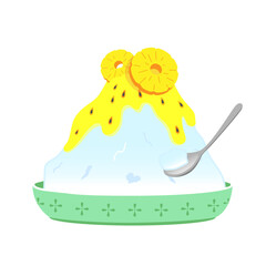pineapple and passion fruit shaved ice