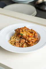Italian food style chef restaurant sunny day pasta