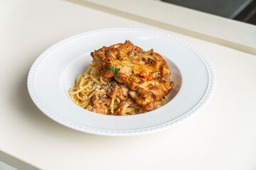 Italian food style chef restaurant sunny day pasta