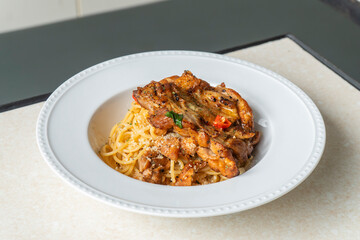 Italian food style chef restaurant sunny day pasta