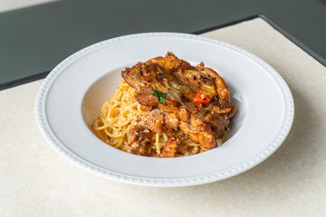 Italian food style chef restaurant sunny day pasta