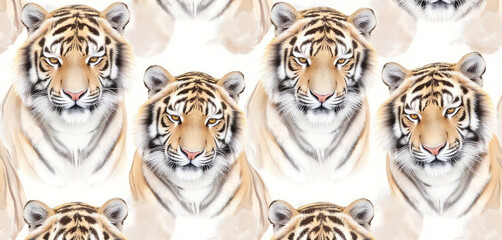 tiger on white background