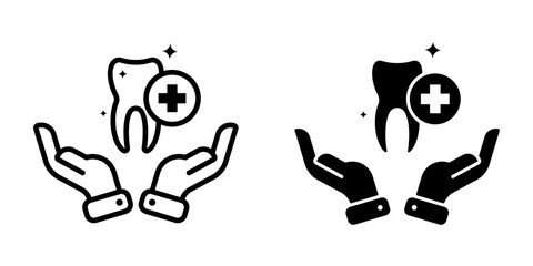 Dental Care icons set. for mobile concept and web design on white background