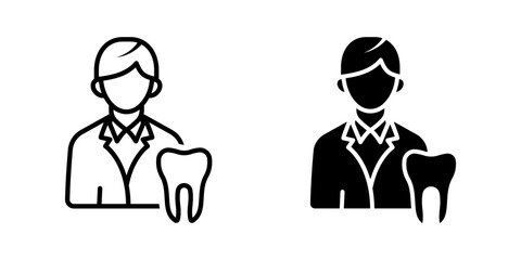 Dentist icon set. for mobile concept and web design on white background