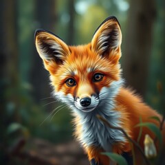 Obraz premium fox portrait