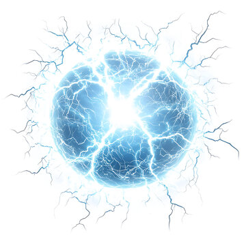 Blue Ball Lightning &ndash; Mysterious Electric Energy Sphere with Glowing Plasma Effect