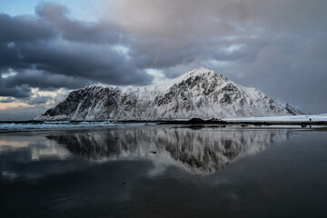 Sunrise and or sunset in the Lofoten Islands (Norway)