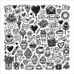 Romantic and sweet love blooms like a flower two hearts are tightly dependent on each