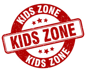 kids zone stamp. kids zone label. round grunge sign