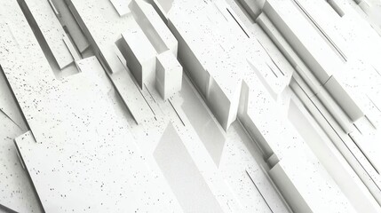 Obraz premium Abstract White Geometric Surface with Shadows and Texture for Backgrounds