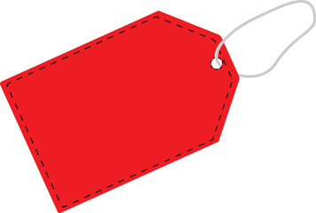 Red price tag. Blank price tag. Price tag vector