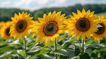 Fototapeta premium Sunflowers in a field