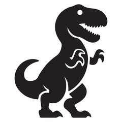Naklejka premium Dinosaur Adventure vector illustration of a dinosaur Collection of dinosaur silhouettes Dinosaur skeleton from the Cretaceous period