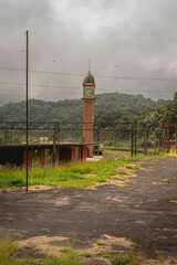 Obraz premium An abandoned British trainstation, in Santo Andre SP Brazil.