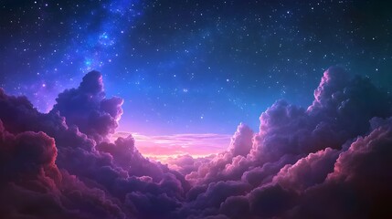 Celestial Sky Meditation Peaceful Clouds