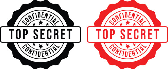 Top secret stamp sign. Stamp with the words premium top secret. Modern stamp isolated. Stamp sign vector.