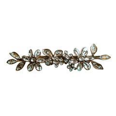 Fototapeta premium Elegant floral hairpin jewelry showcase studio glamorous close-up fashion
