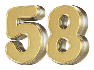3D Golden Number 58