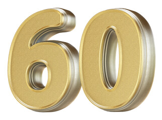 Obraz premium 3D Golden Number 60