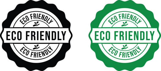 Obraz premium Eco friendly stamp sign. Stamp with the words eco friendly. Modern stamp isolated. Stamp sign vector.