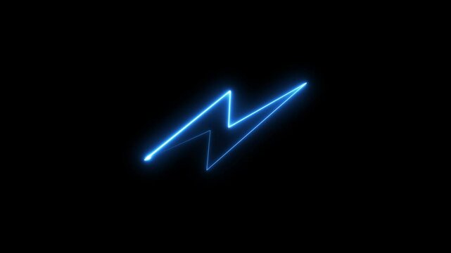 Charging icon, power icon and battery charging electronic technology icon neon line concept Flash neon power charging icon eon lightning bolt, glowing sign.