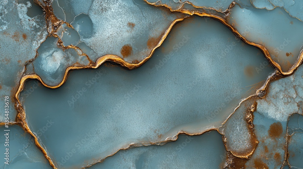 Poster aged zinc surface with rust stains and corrosion, creating an abstract pattern of decay and texture 
