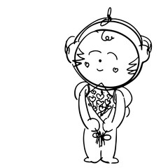 프로포즈 러브데이 꽃다발