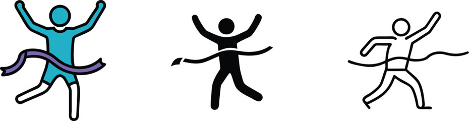 Winning Race Finish Line Runner, Athlete, Victory, Success, Competition, Speed, Achievement, Goal, R