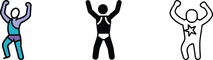 Celebrating Victory Diverse Athlete Icon Variations, Style Guide