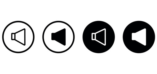 Speaker mute icon sign. Volume Off symbol. Sound icon collection. Sound icon set on white background