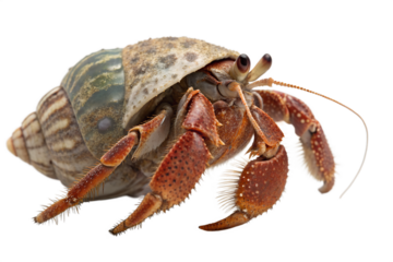 hermit crab isolated on transparent background