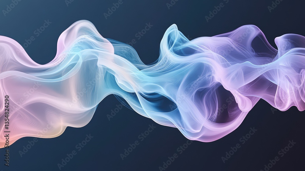 Poster smooth gradient of colorful shades with swirling smoke, creating a dynamic and eye-catching backgrou