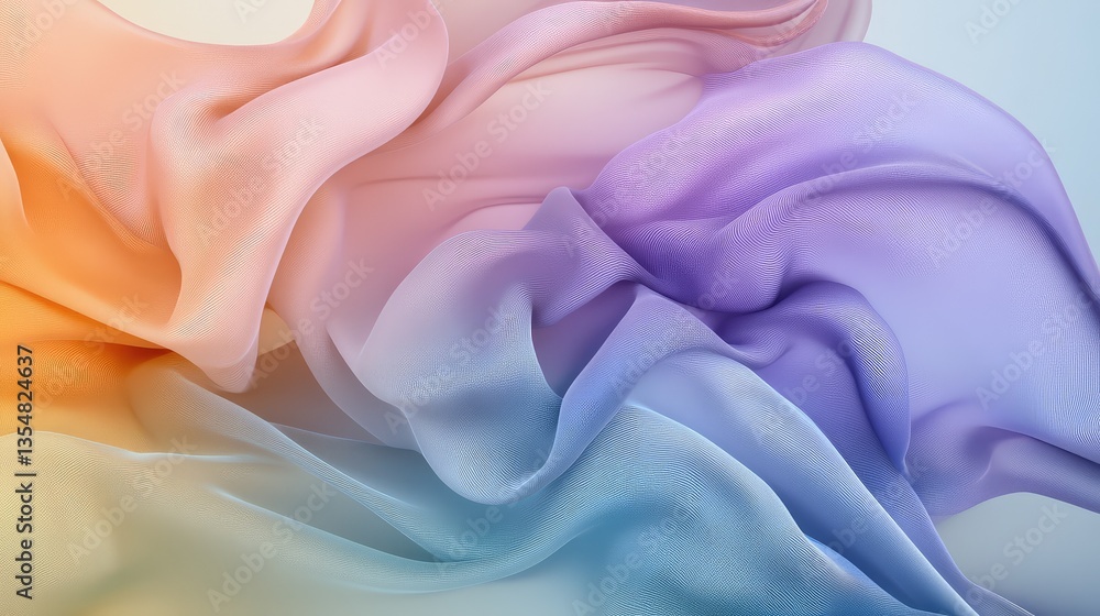 Poster soft abstract gradient background of colors merging together with a smoky effect, offering ample spa